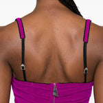 Abito corto con ruches in magenta The attico - donna 