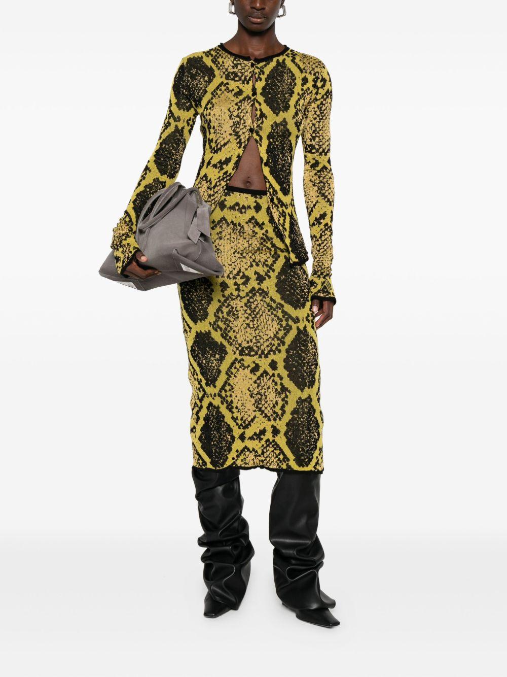 Maglia con stampa animalier in giallo The Attico - donna 
