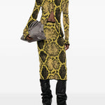 Maglia con stampa animalier in giallo The Attico - donna 