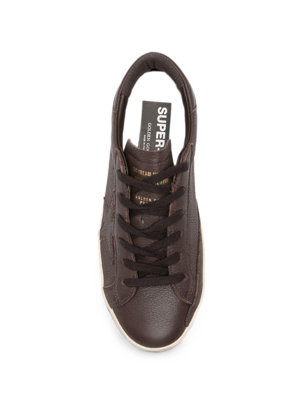 Sneakers Super-Star  in pelle marrone 