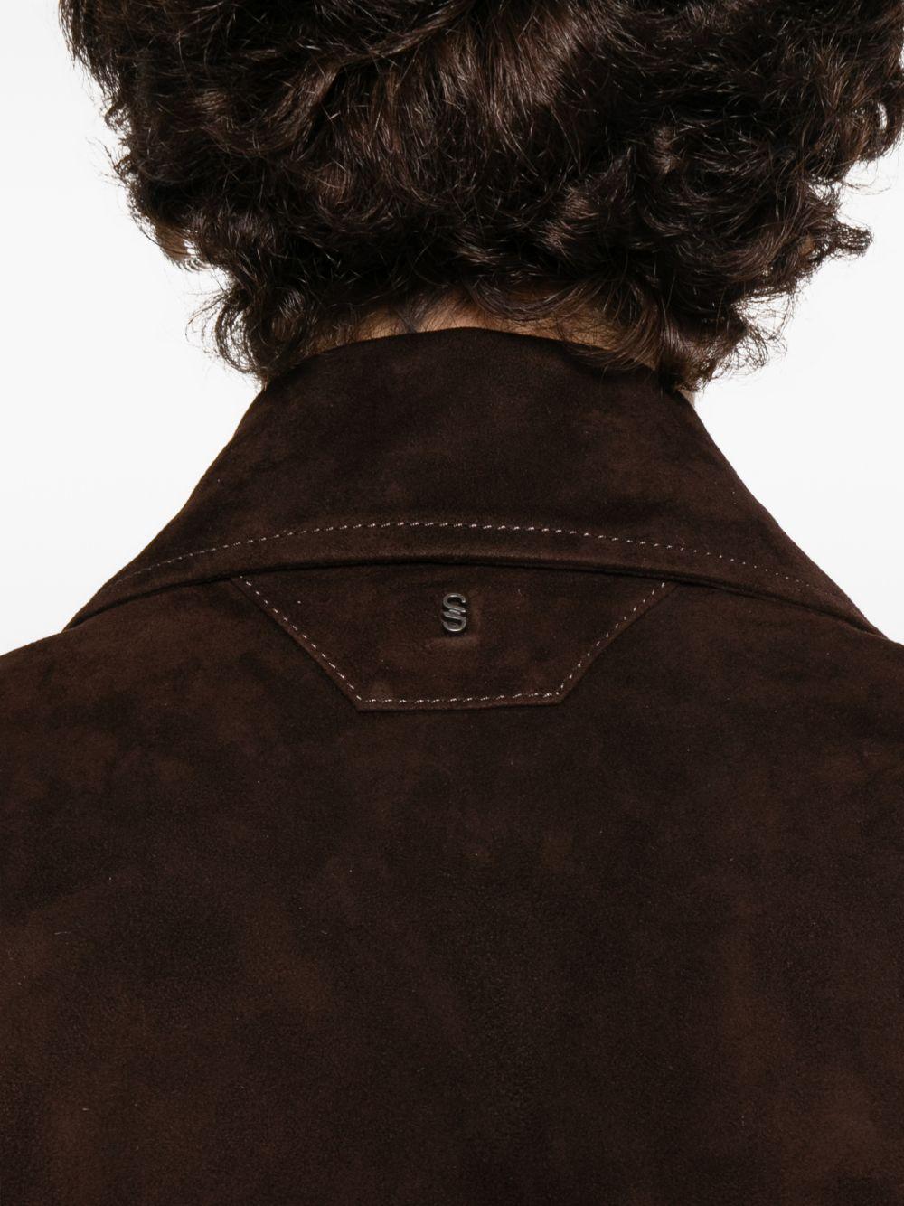 Blazer con tasche in suede in marrone Salvatore santoro - donna 