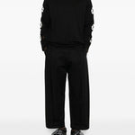 T-shirt a manica lunga con taglio in nero Simone rocha - uomo 