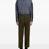 Pantaloni dritti in verde militare Marni - uomo 
