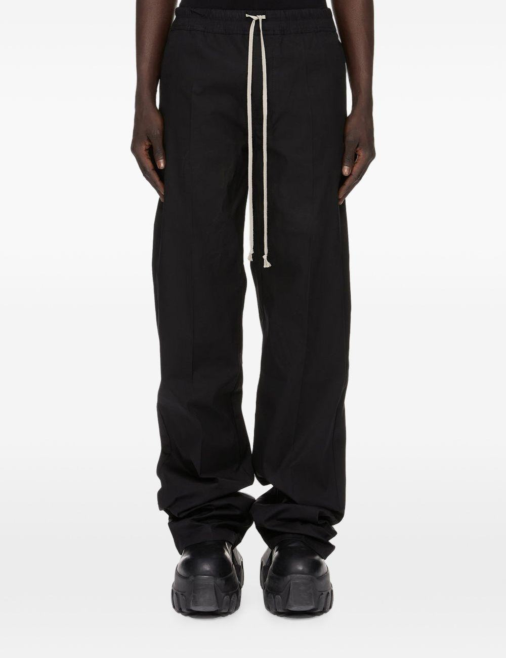 Pantaloni ampi Geth in lana nera 