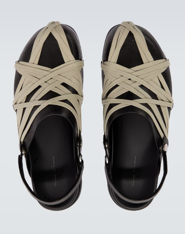 Mules megalace in nero Rick Owens - uomo 