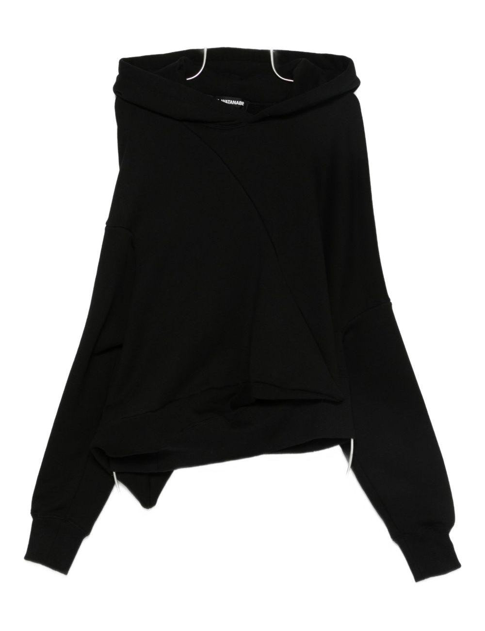 Felpa con design asimmetrico in nero Junya watanabe - donna 