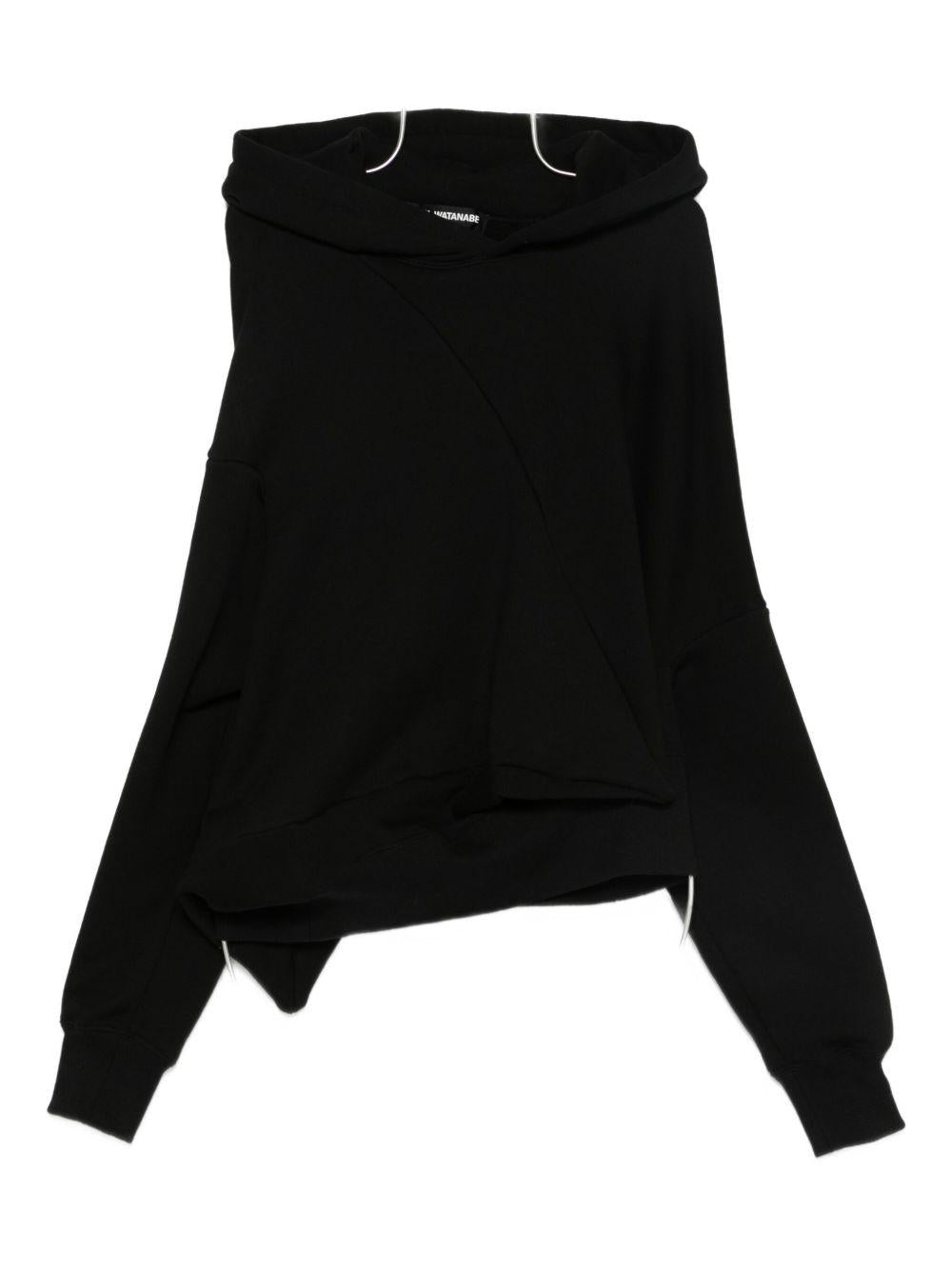 Felpa con design asimmetrico in nero Junya watanabe - donna 