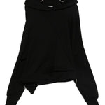 Felpa con design asimmetrico in nero Junya watanabe - donna 