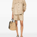 Giacca-camicia con tasche pomposa in beige Maxmara weekend - donna 