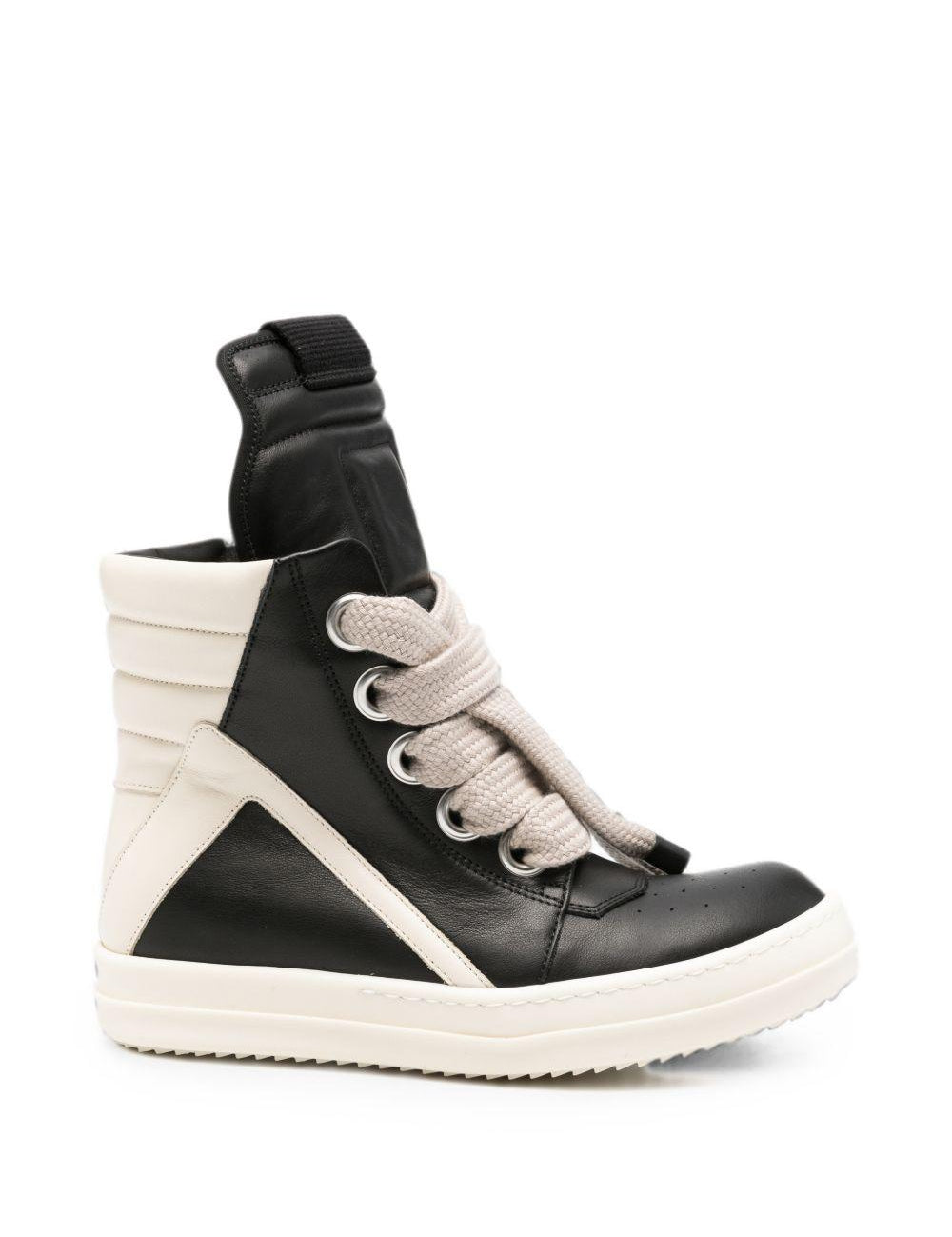 Sneakers Geobasket in pelle in nero 
