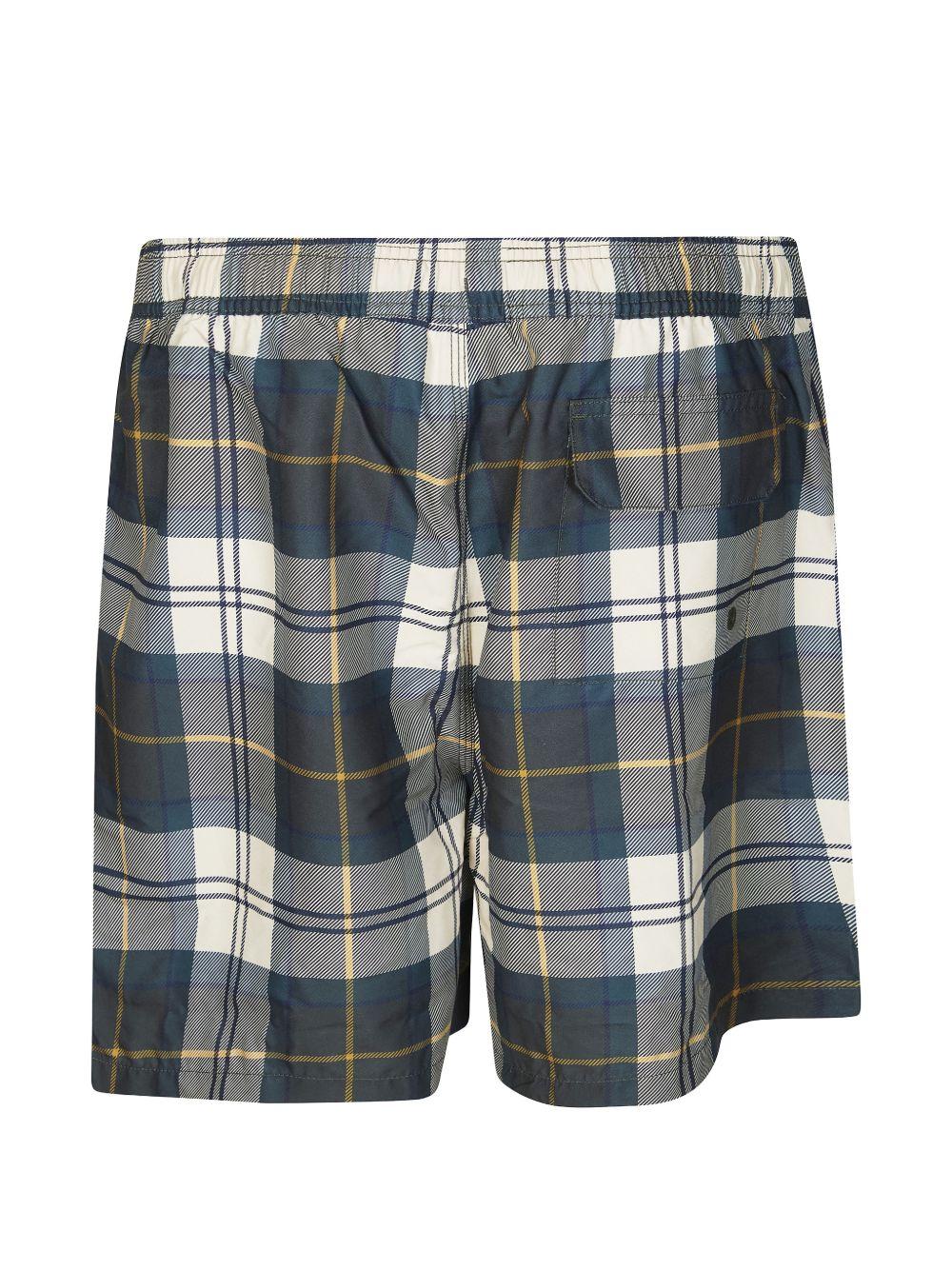Pantaloncini da bagno scozzesi in blu Barbour - uomo 