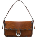 Borsa a spalla Harlow in marrone Staud - donna 