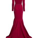 Abito lungo con spalle scoperte in rosso Elie Saab - donna 