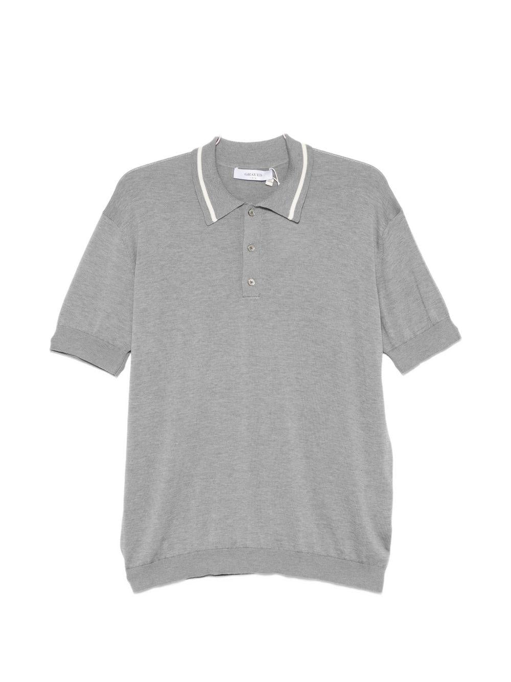 Polo a maniche corte in grigio Grayed - uomo 