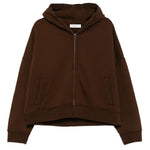 Felpa con zip in marrone Entire studios - unisex 