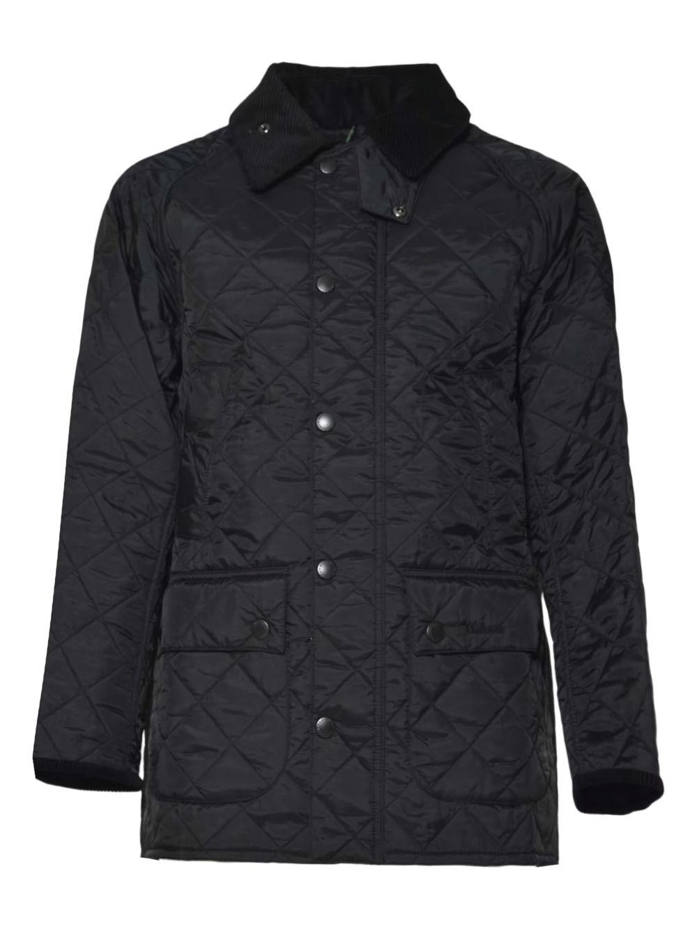 Giacca trapuntata BEDALE con collo a coste in nero Barbour - uomo 