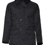 Giacca trapuntata BEDALE con collo a coste in nero Barbour - uomo 