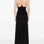 Abito lungo con ruches in nero Self-Portrait - donna 