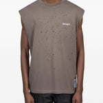 Canotta con stampa logo in beige Satisfy - unisex 