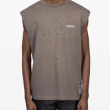 Canotta con stampa logo in beige Satisfy - unisex 