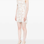 Abito in pizzo con orlo smerlato in bianco Self-portrait - donna 