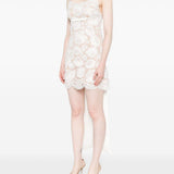 Abito in pizzo con orlo smerlato in bianco Self-portrait - donna 