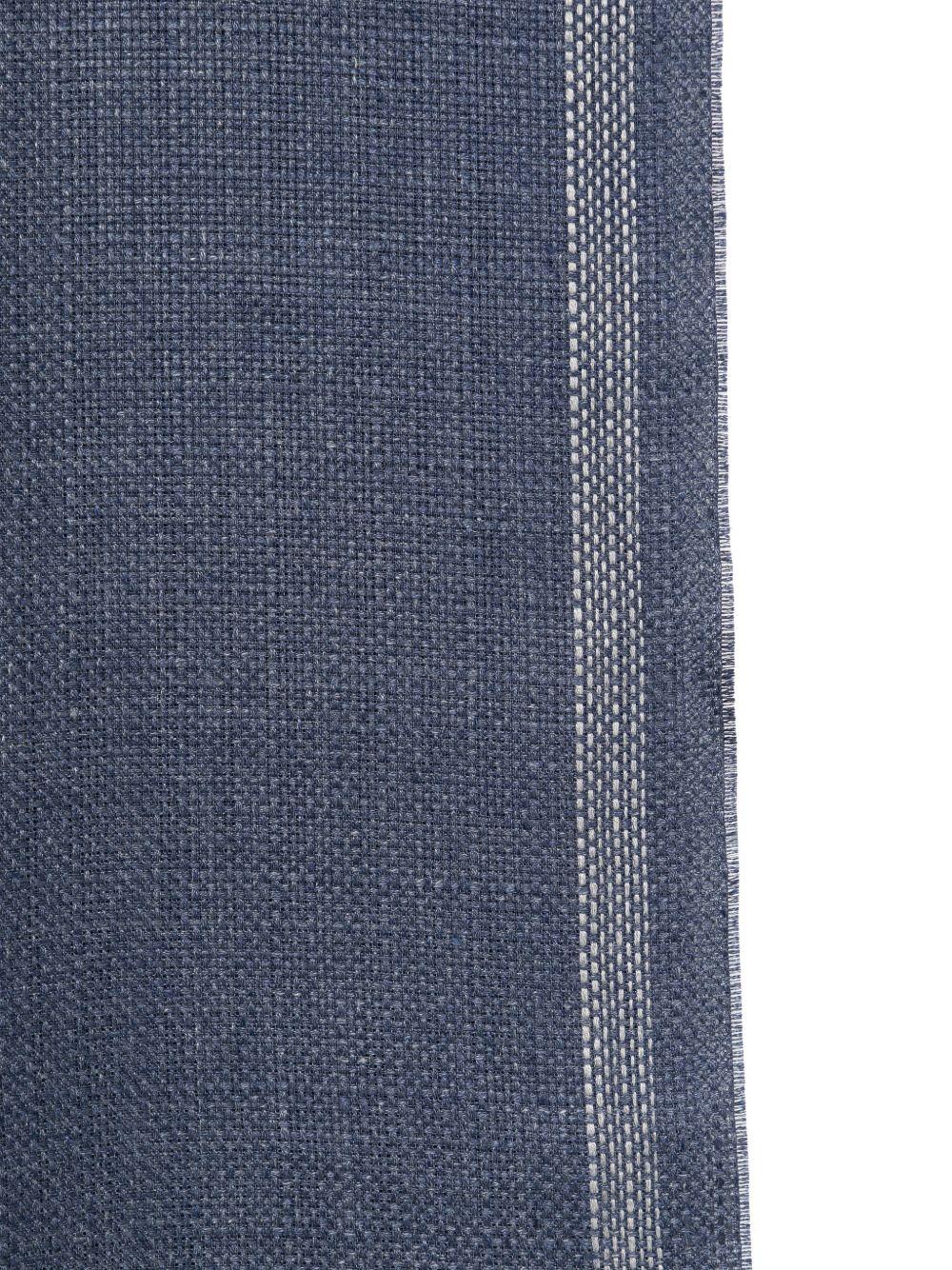 Sciarpa con frange in blu Brunello cucinelli - uomo 