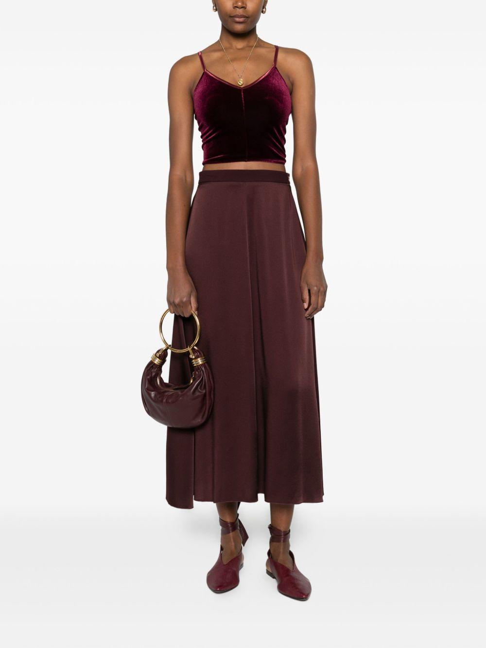 Gonna svasata con zip in marrone Forte forte - donna 