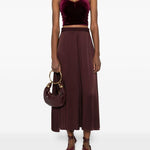 Gonna svasata con zip in marrone Forte forte - donna 