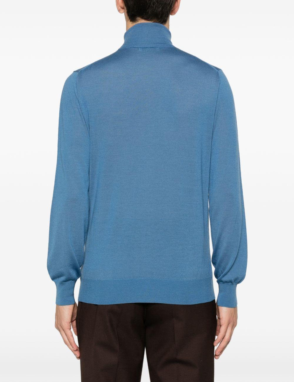 Maglione a collo alto in blu Kangra - uomo 