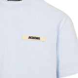 T-shirt con logo e toppa in blu Jacquemus - uomo 
