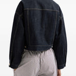 Giacca crop denim in blu Brunello Cucinelli - donna 