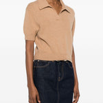 polo con collo Leni in beige Khaite - donna 