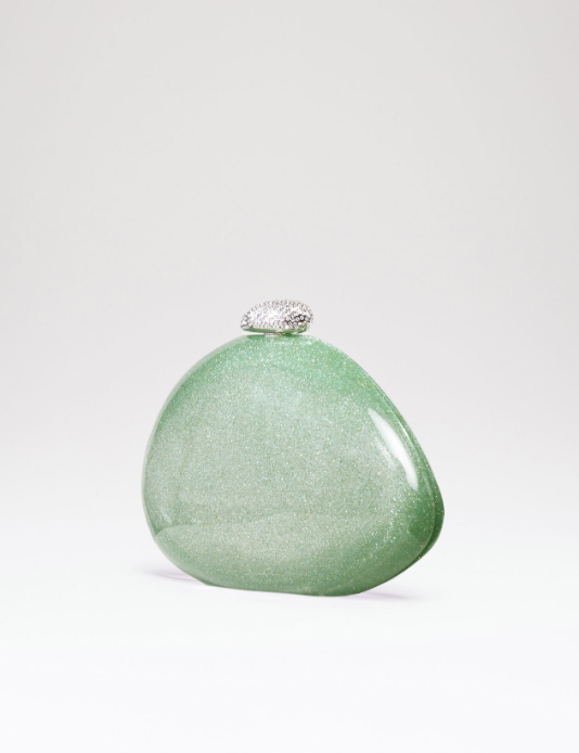 Borsa clutch rigida ariel in verde Benedetta bruzziches - donna<BR/> 