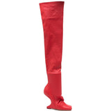 Stivali sopra il ginocchio in rosso Rick owens lilies - donna 