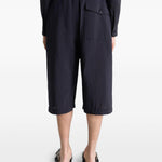 Shorts cargo con coulisse in nero Lemaire - uomo 