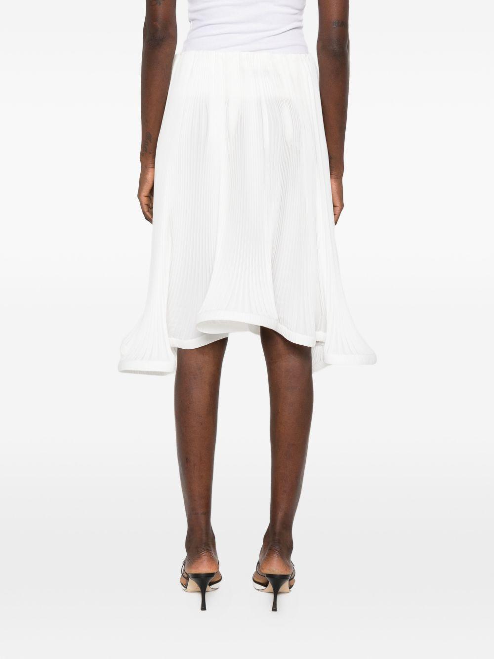 Gonna midi plissettata in bianco Rowen Rose - donna 