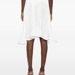Gonna midi plissettata in bianco Rowen Rose - donna 