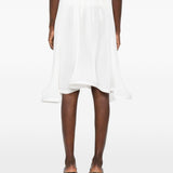 Gonna midi plissettata in bianco Rowen Rose - donna 