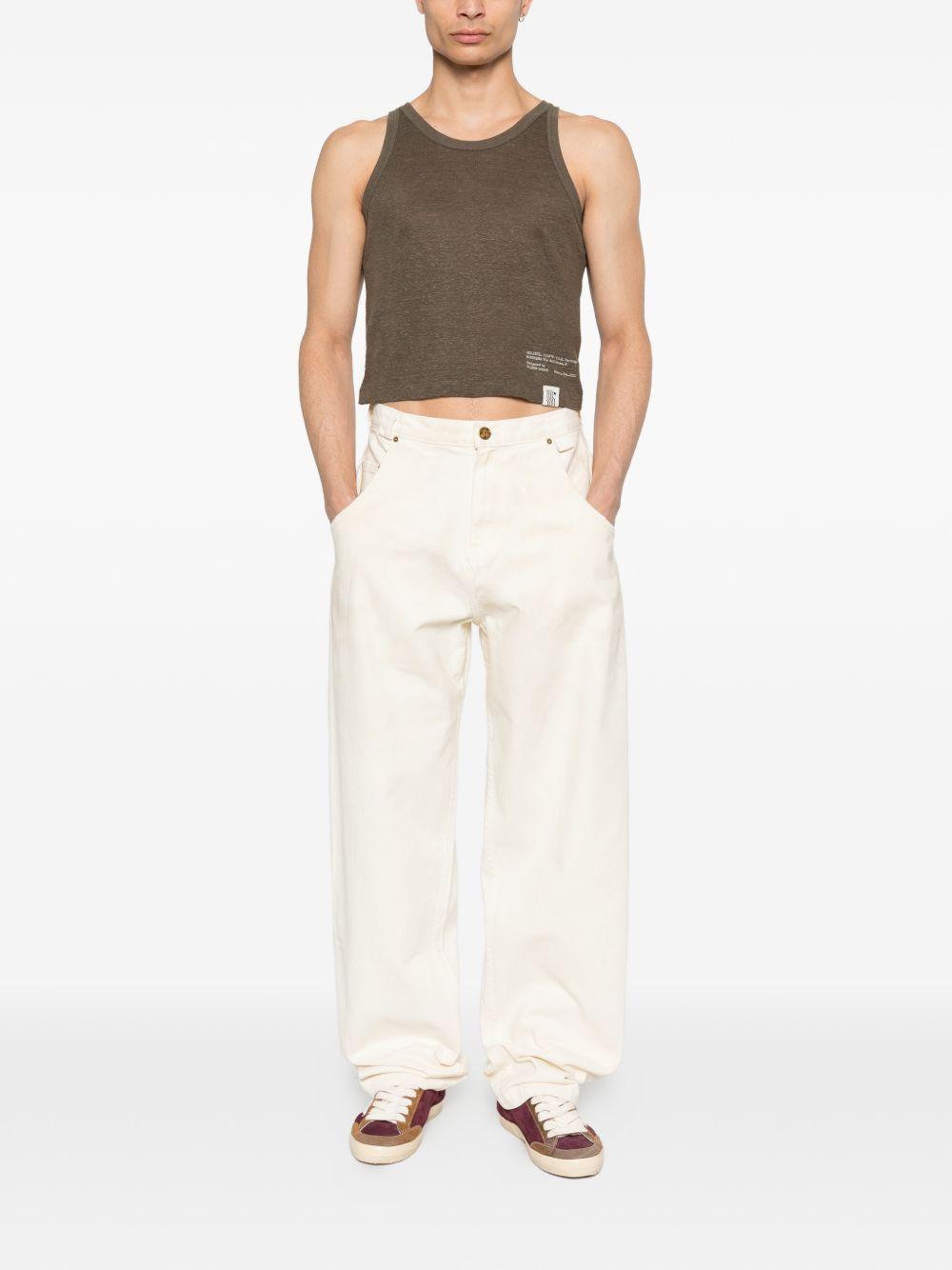 Canotta mara con stampa in verde Golden goose - unisex 