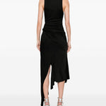 Abito midi asimmetrico in nero David koma - donna 