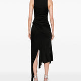 Abito midi asimmetrico in nero David koma - donna 