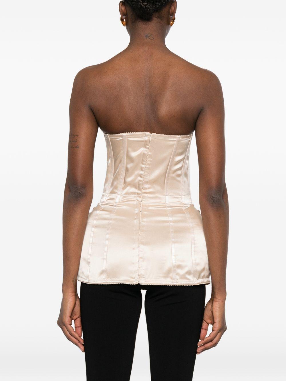 Corsetto di seta in avorio Magda butrym - donna 