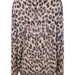 Cardigan con stampa animalier in marrone Laneus - uomo 
