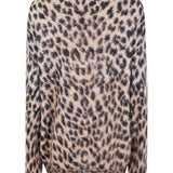 Cardigan con stampa animalier in marrone Laneus - uomo 