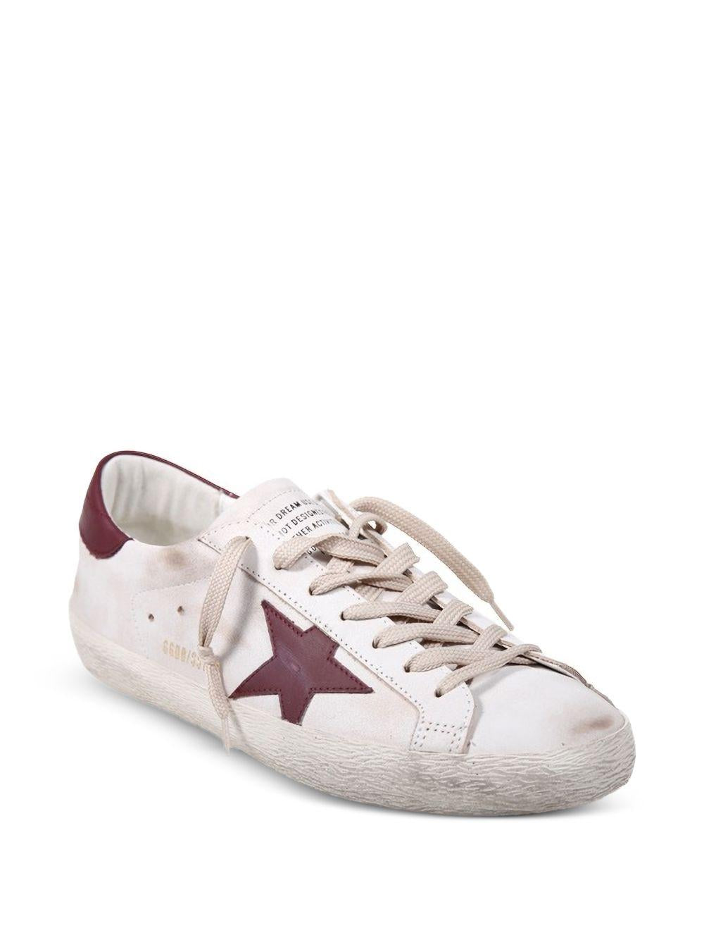 Sneakers Superstar in avorio e bordeaux Golden goose - uomo 