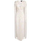 Abito da sera con paillettes goldfinger 007 in avorio Jenny packham - donna 