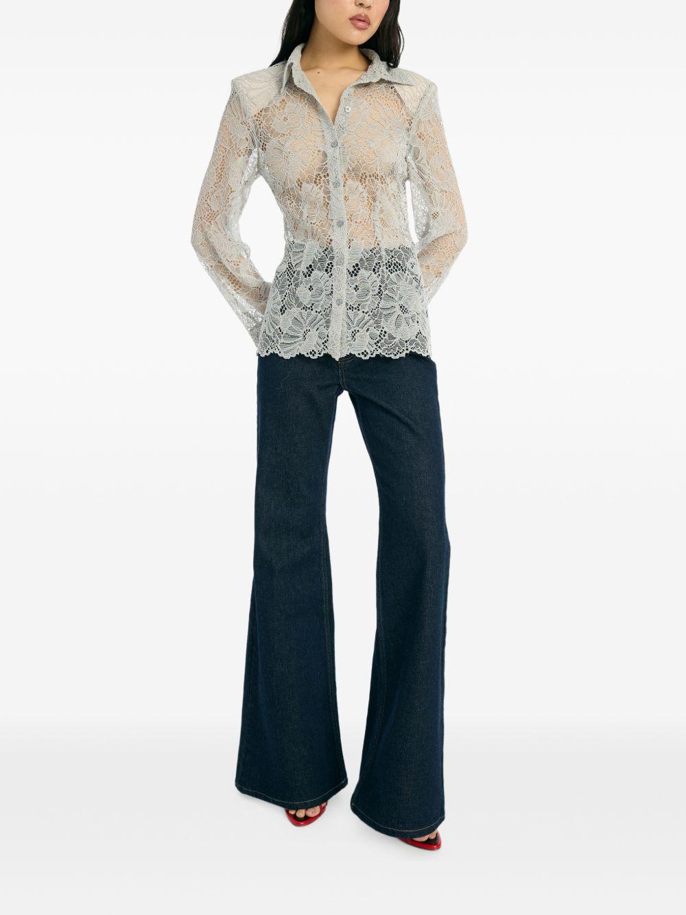 Camicia in pizzo in grigio Rotate - donna 