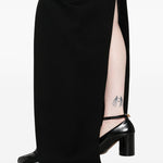 Gonna lunga con spacchi centrali in nero Rick Owens - donna 
