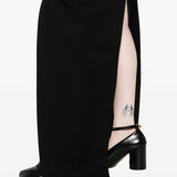 Gonna lunga con spacchi centrali in nero Rick Owens - donna 